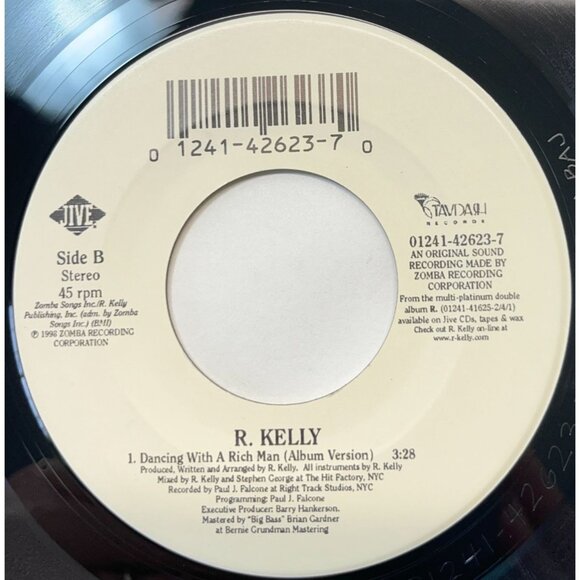 R Kelly If I Could Turn Back the Hands of Time / Dancing 45 Vinyl 90s Hip Hop - Picture 2 of 6